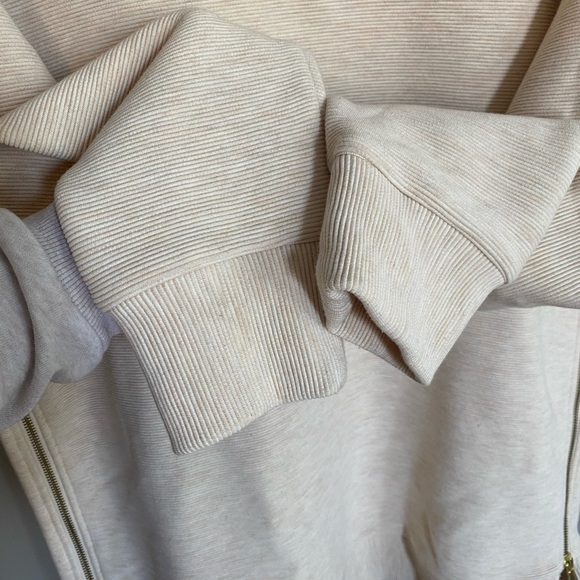 Varley Manning Crewneck Sweatshirt Ribbed Side Zippers Longline Relaxed Size L - Picture 6 of 14